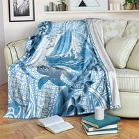 New Zealand Sailing Blanket Aotearoa Yacht Racing - Born To Sail LT14 Blue - Polynesian Pride