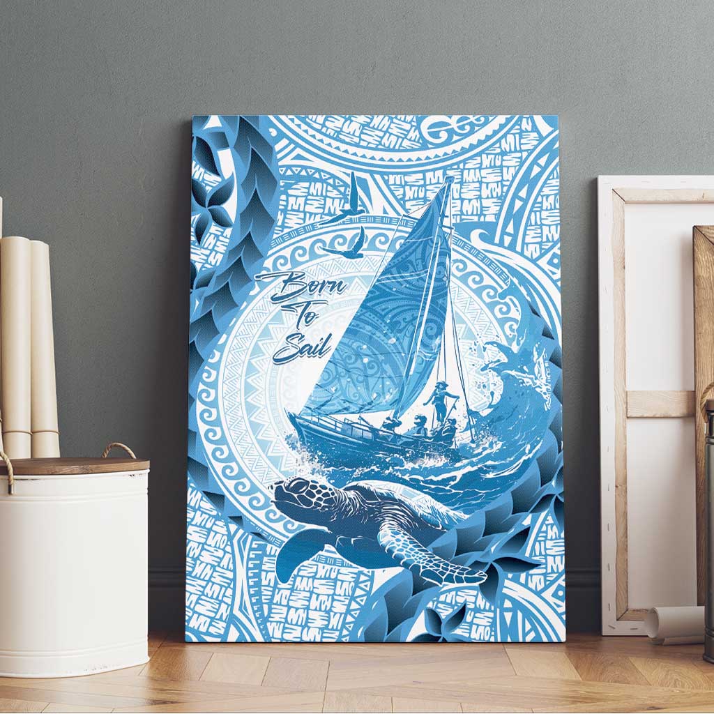 New Zealand Sailing Canvas Wall Art Aotearoa Yacht Racing - Born To Sail LT14 - Polynesian Pride