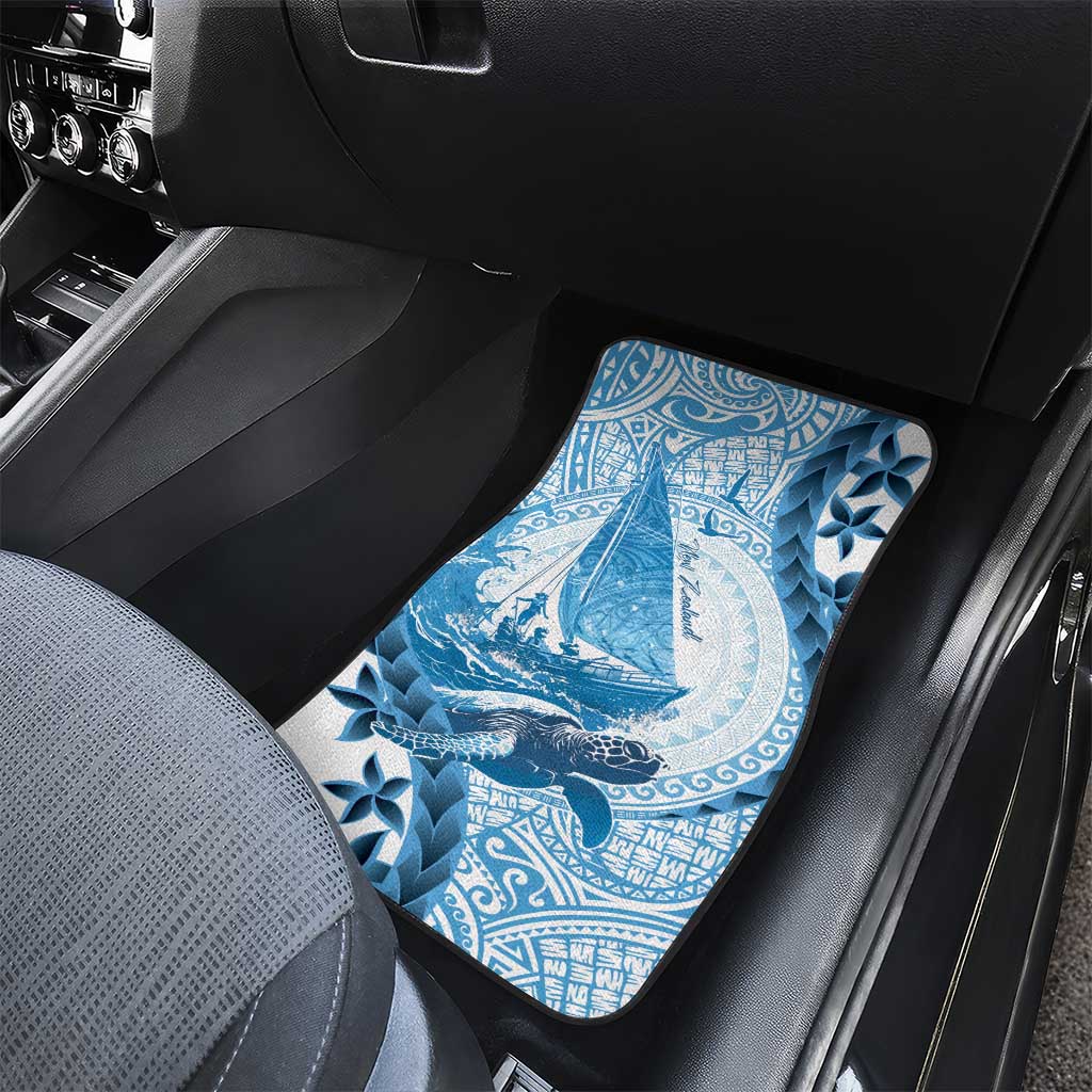 New Zealand Sailing Car Mats Aotearoa Yacht Racing - Born To Sail LT14 - Polynesian Pride
