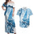 New Zealand Saling Couples Matching Off Shoulder Maxi Dress and Hawaiian Shirt Aotearoa Yacht Racing - Born To Sail