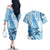 New Zealand Saling Couples Matching Off The Shoulder Long Sleeve Dress and Hawaiian Shirt Aotearoa Yacht Racing - Born To Sail