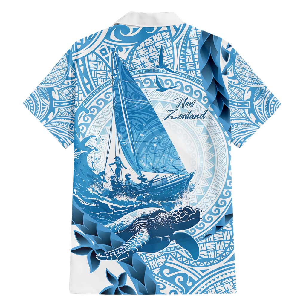 New Zealand Saling Family Matching Short Sleeve Bodycon Dress and Hawaiian Shirt Aotearoa Yacht Racing - Born To Sail