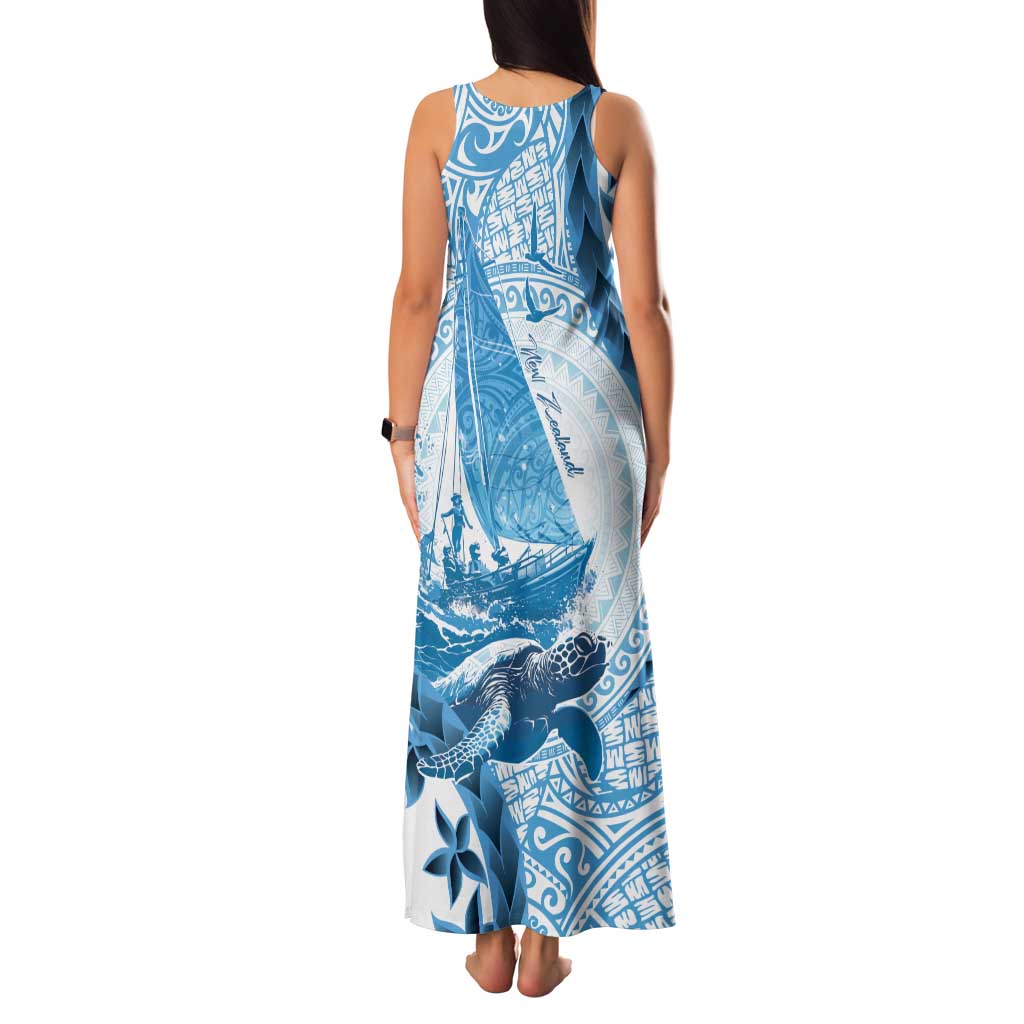 New Zealand Saling Family Matching Tank Maxi Dress and Hawaiian Shirt Aotearoa Yacht Racing - Born To Sail