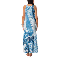 New Zealand Saling Family Matching Tank Maxi Dress and Hawaiian Shirt Aotearoa Yacht Racing - Born To Sail