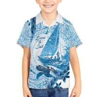 New Zealand Sailing Hawaiian Shirt Aotearoa Yacht Racing - Born To Sail LT14 - Polynesian Pride