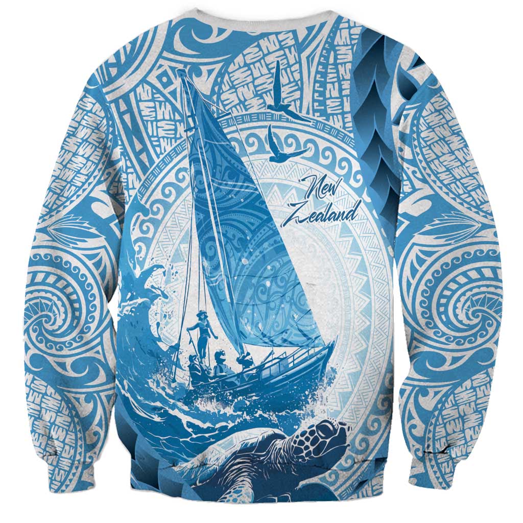 New Zealand Sailing Sweatshirt Aotearoa Yacht Racing - Born To Sail LT14 - Polynesian Pride
