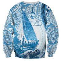 New Zealand Sailing Sweatshirt Aotearoa Yacht Racing - Born To Sail LT14 - Polynesian Pride