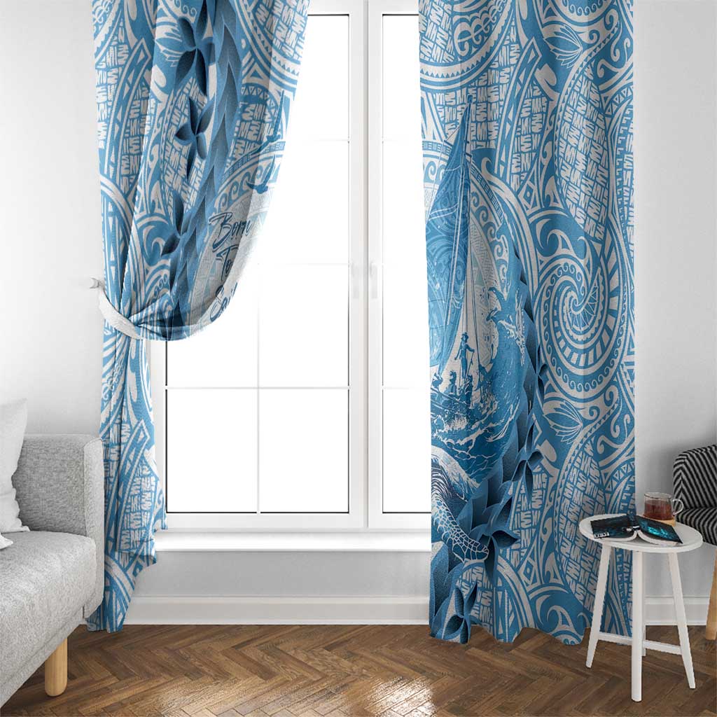 New Zealand Sailing Window Curtain Aotearoa Yacht Racing - Born To Sail LT14 - Polynesian Pride