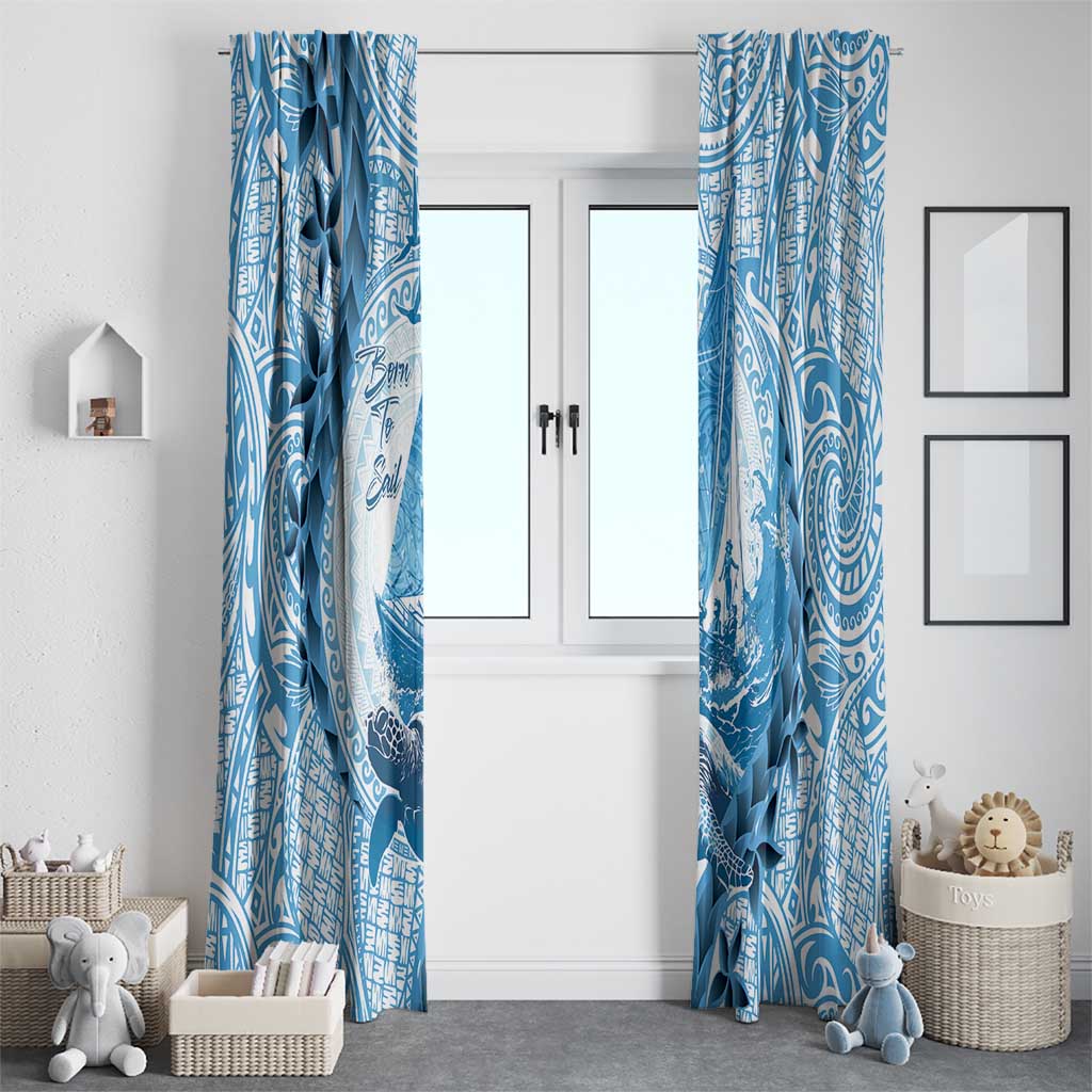 New Zealand Sailing Window Curtain Aotearoa Yacht Racing - Born To Sail LT14 - Polynesian Pride