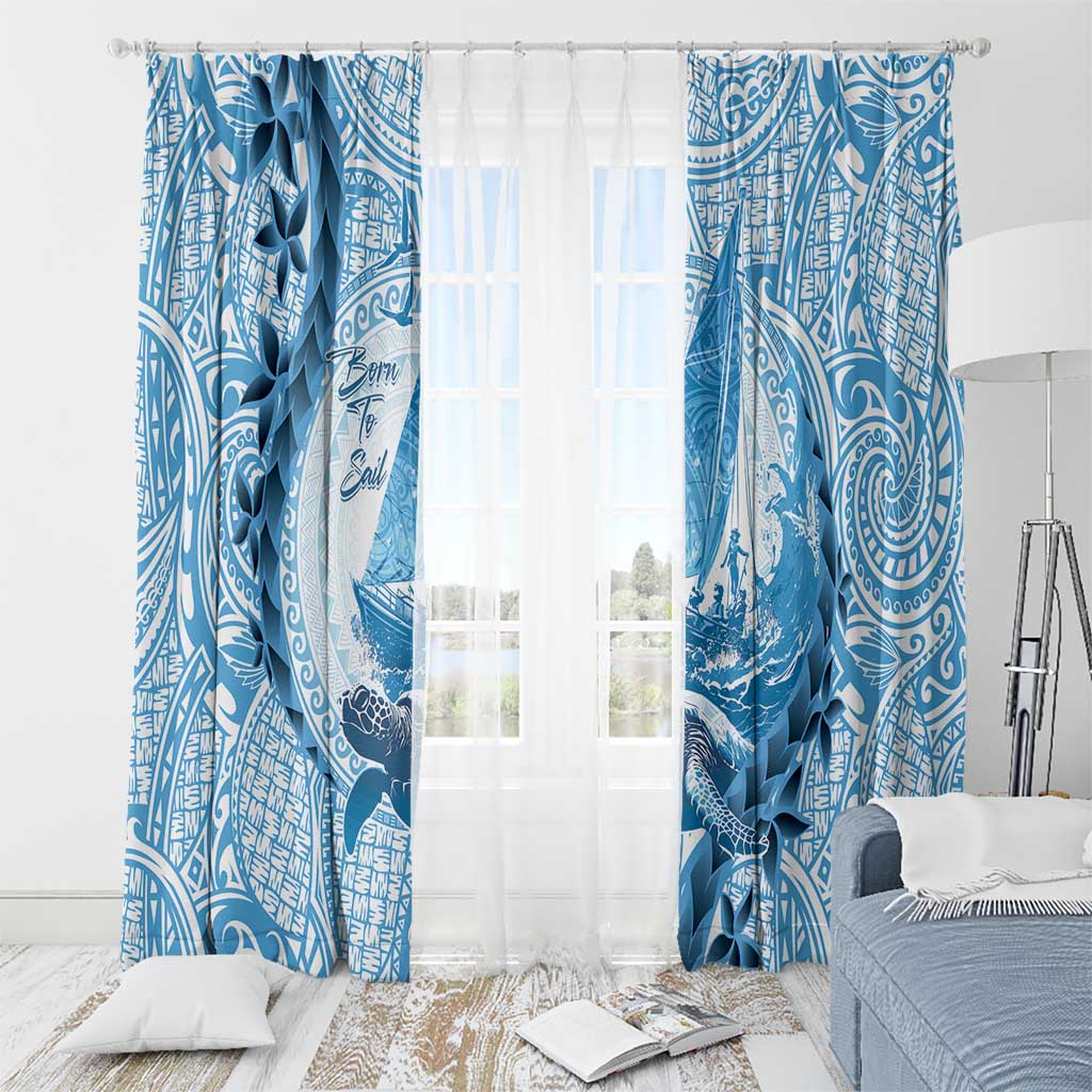 New Zealand Sailing Window Curtain Aotearoa Yacht Racing - Born To Sail LT14 - Polynesian Pride
