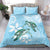 Polynesia Valentine's Day Bedding Set SeaTurtle Couple Polynesian - Fairy Sparkles Color