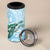 Personalised Polynesia Valentine's Day 4 in 1 Can Cooler Tumbler SeaTurtle Couple Polynesian - Fairy Sparkles Color