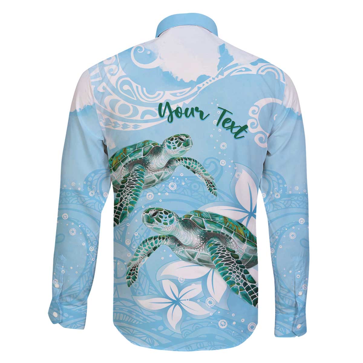 Personalised Polynesia Valentine's Day Family Matching Off The Shoulder Long Sleeve Dress and Hawaiian Shirt SeaTurtle Couple Polynesian - Fairy Sparkles Color