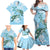 Personalised Polynesia Valentine's Day Family Matching Off Shoulder Maxi Dress and Hawaiian Shirt SeaTurtle Couple Polynesian - Fairy Sparkles Color