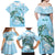 Personalised Polynesia Valentine's Day Family Matching Off Shoulder Maxi Dress and Hawaiian Shirt SeaTurtle Couple Polynesian - Fairy Sparkles Color