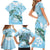 Personalised Polynesia Valentine's Day Family Matching Short Sleeve Bodycon Dress and Hawaiian Shirt SeaTurtle Couple Polynesian - Fairy Sparkles Color