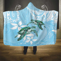 Polynesia Valentine's Day Hooded Blanket SeaTurtle Couple Polynesian - Fairy Sparkles Color LT14 - Polynesian Pride