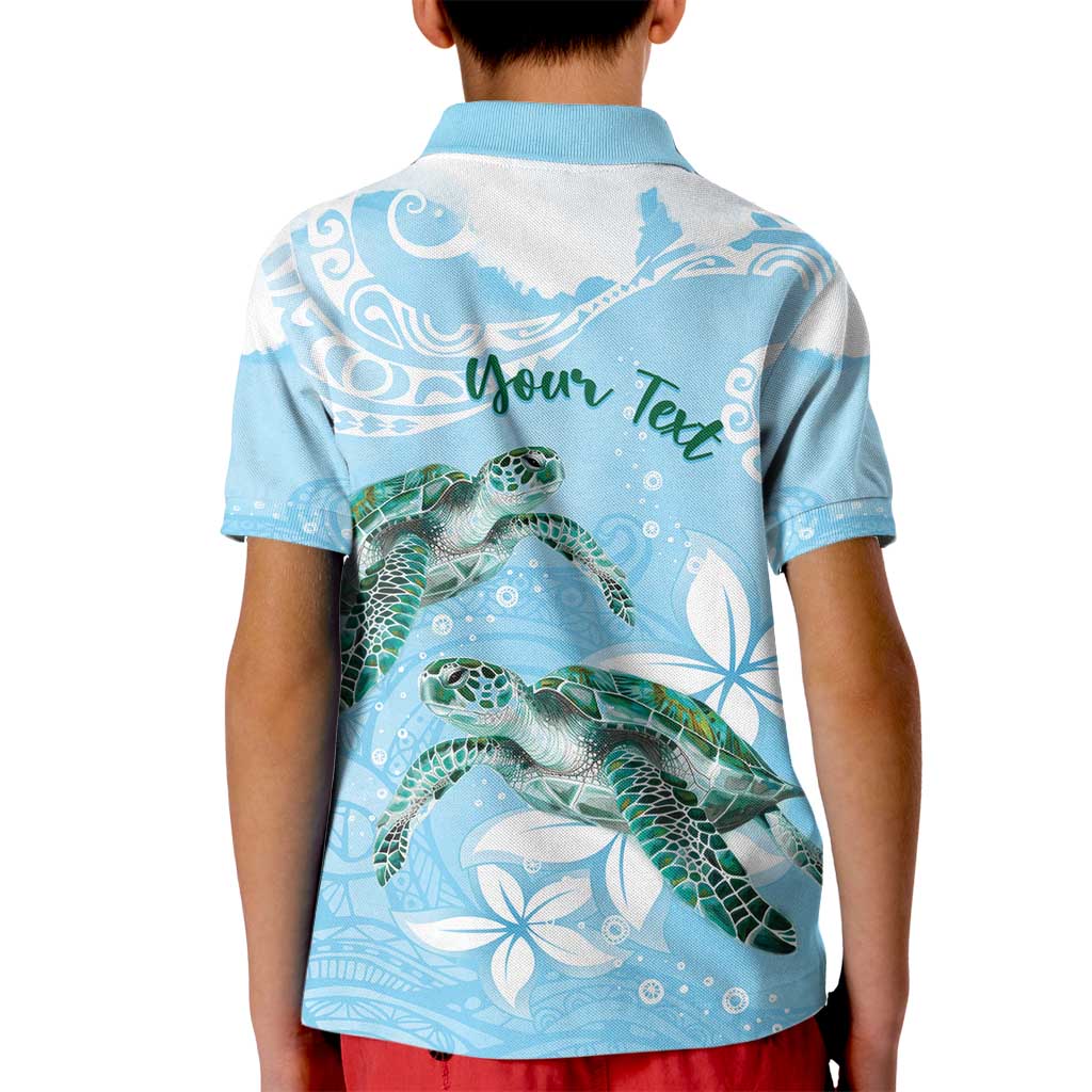 Personalised Polynesia Valentine's Day Kid Polo Shirt SeaTurtle Couple Polynesian - Fairy Sparkles Color