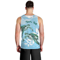 Personalised Polynesia Valentine's Day Men Tank Top SeaTurtle Couple Polynesian - Fairy Sparkles Color LT14 - Polynesian Pride