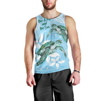 Personalised Polynesia Valentine's Day Men Tank Top SeaTurtle Couple Polynesian - Fairy Sparkles Color LT14 - Polynesian Pride