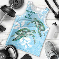 Personalised Polynesia Valentine's Day Men Tank Top SeaTurtle Couple Polynesian - Fairy Sparkles Color LT14 - Polynesian Pride