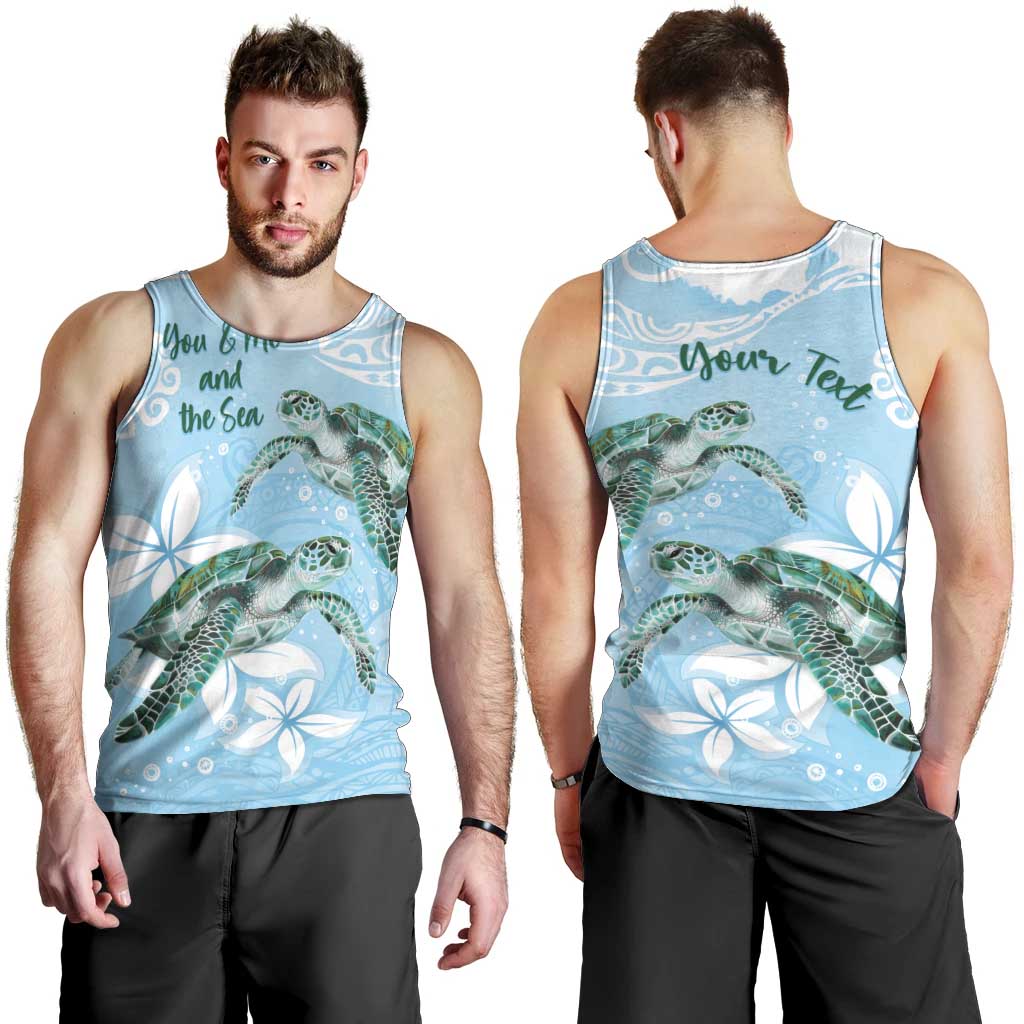 Personalised Polynesia Valentine's Day Men Tank Top SeaTurtle Couple Polynesian - Fairy Sparkles Color LT14 - Polynesian Pride