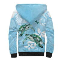 Personalised Polynesia Valentine's Day Sherpa Hoodie SeaTurtle Couple Polynesian - Fairy Sparkles Color LT14 - Polynesian Pride
