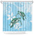 Polynesia Valentine's Day Shower Curtain SeaTurtle Couple Polynesian - Fairy Sparkles Color