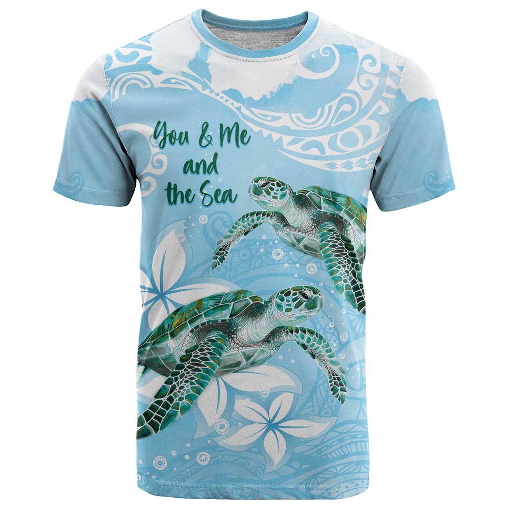 Personalised Polynesia Valentine's Day T Shirt SeaTurtle Couple Polynesian - Fairy Sparkles Color