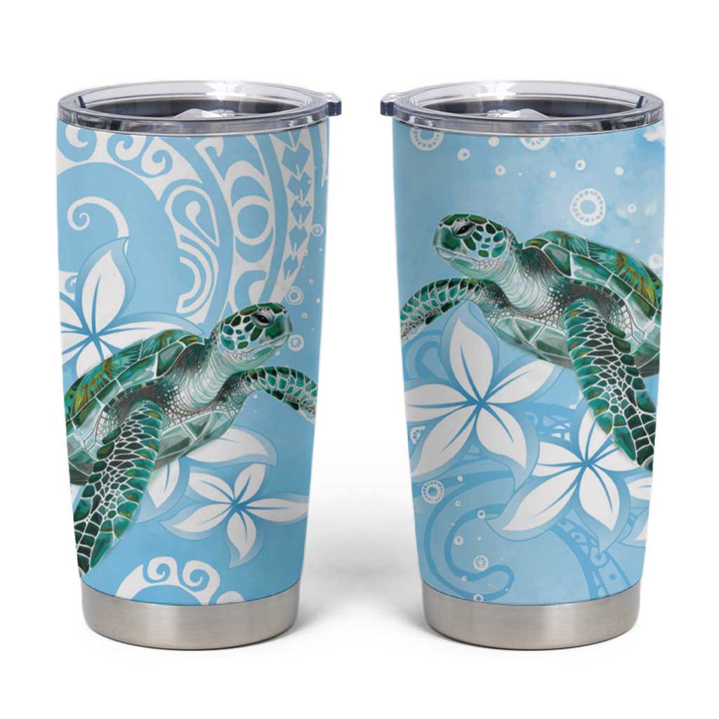 Personalised Polynesia Valentine's Day Tumbler Cup SeaTurtle Couple Polynesian - Fairy Sparkles Color