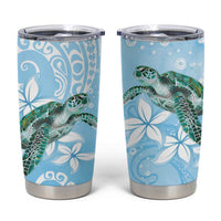 Personalised Polynesia Valentine's Day Tumbler Cup SeaTurtle Couple Polynesian - Fairy Sparkles Color LT14 Blue - Polynesian Pride