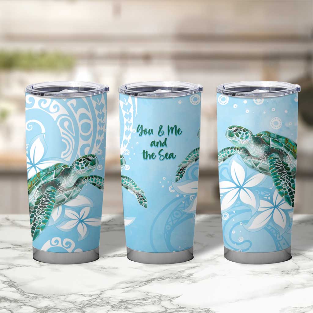 Personalised Polynesia Valentine's Day Tumbler Cup SeaTurtle Couple Polynesian - Fairy Sparkles Color LT14 - Polynesian Pride