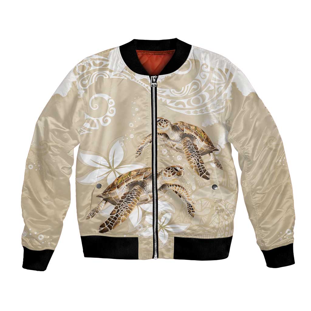 Happy Valentine's Day Polynesia Bomber Jacket SeaTurtle Couple Polynesian - Pollinate Color