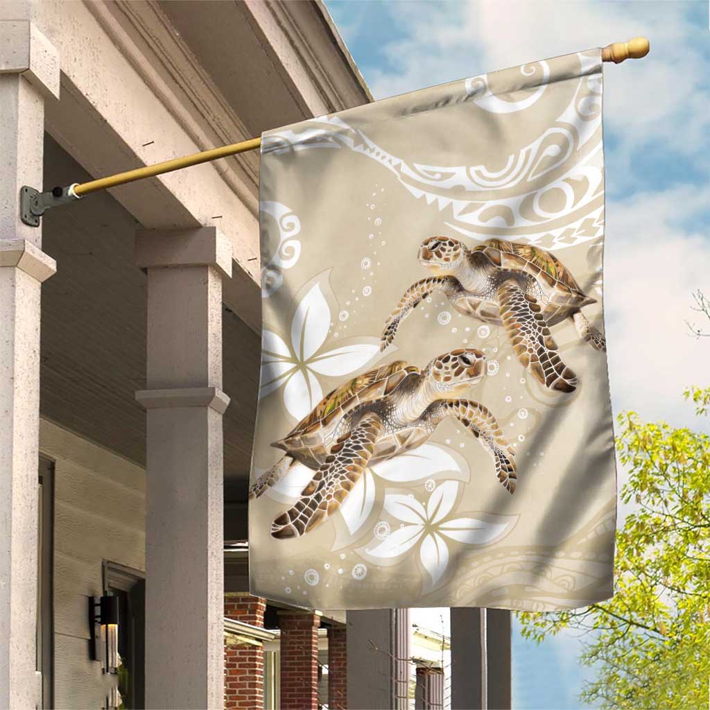 Happy Valentine's Day Polynesia Garden Flag SeaTurtle Couple Polynesian - Pollinate Color LT14 House Flag Beige - Polynesian Pride