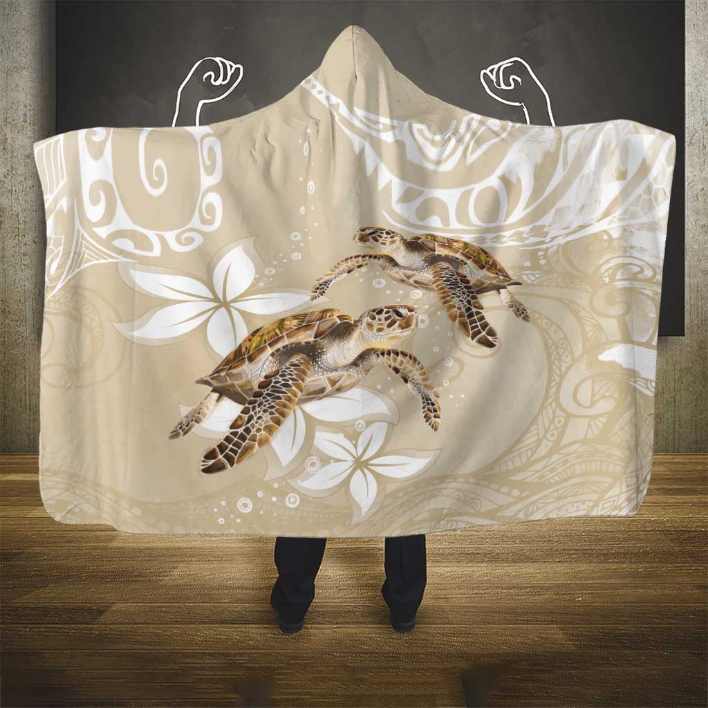 Happy Valentine's Day Polynesia Hooded Blanket SeaTurtle Couple Polynesian - Pollinate Color LT14 - Polynesian Pride