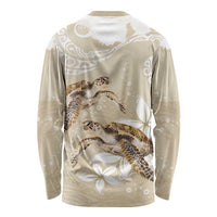 Happy Valentine's Day Polynesia Long Sleeve Shirt SeaTurtle Couple Polynesian - Pollinate Color