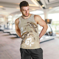 Happy Valentine's Day Polynesia Men Tank Top SeaTurtle Couple Polynesian - Pollinate Color LT14 Beige - Polynesian Pride