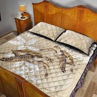 Happy Valentine's Day Polynesia Quilt Bed Set SeaTurtle Couple Polynesian - Pollinate Color LT14 - Polynesian Pride