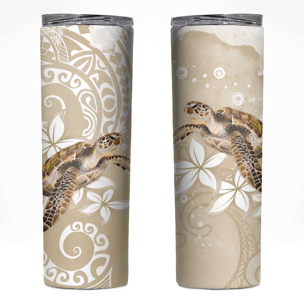 Happy Valentine's Day Polynesia Skinny Tumbler SeaTurtle Couple Polynesian - Pollinate Color