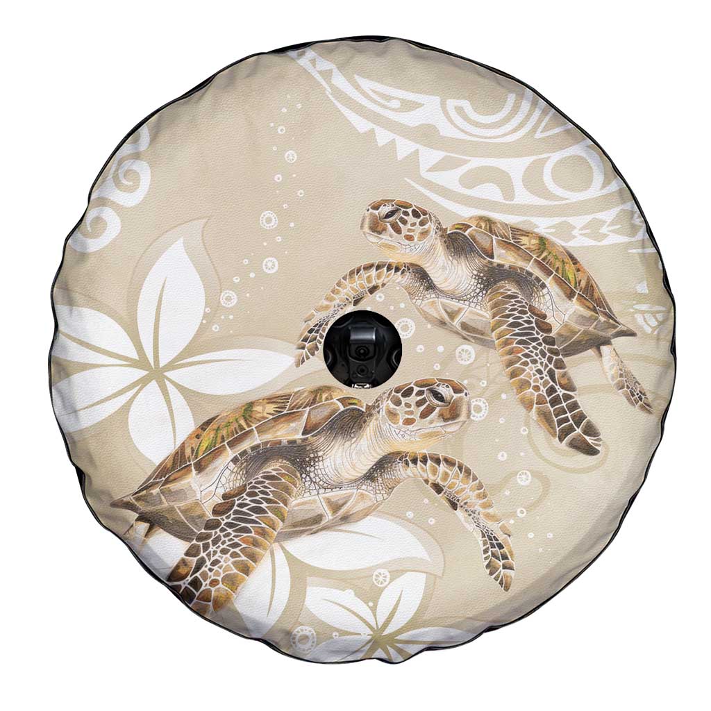 Happy Valentine's Day Polynesia Spare Tire Cover SeaTurtle Couple Polynesian - Pollinate Color LT14 - Polynesian Pride