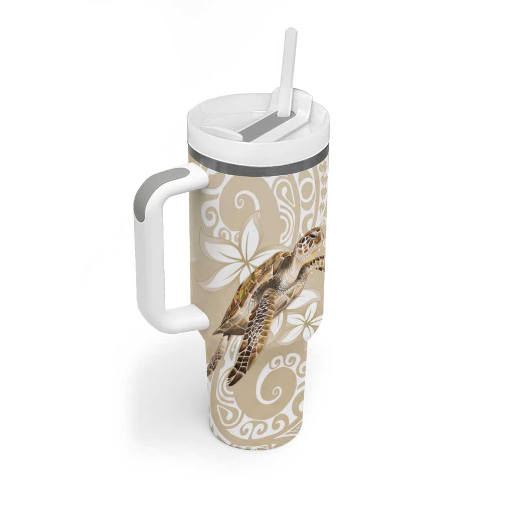 Happy Valentine's Day Polynesia Tumbler With Handle SeaTurtle Couple Polynesian - Pollinate Color LT14 - Polynesian Pride