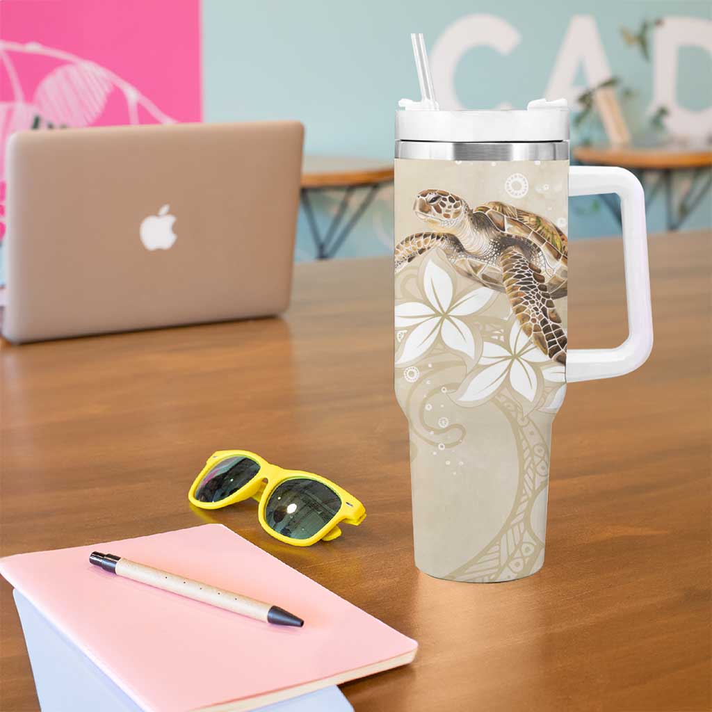 Happy Valentine's Day Polynesia Tumbler With Handle SeaTurtle Couple Polynesian - Pollinate Color LT14 - Polynesian Pride