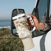 Happy Valentine's Day Polynesia Tumbler With Handle SeaTurtle Couple Polynesian - Pollinate Color LT14 - Polynesian Pride