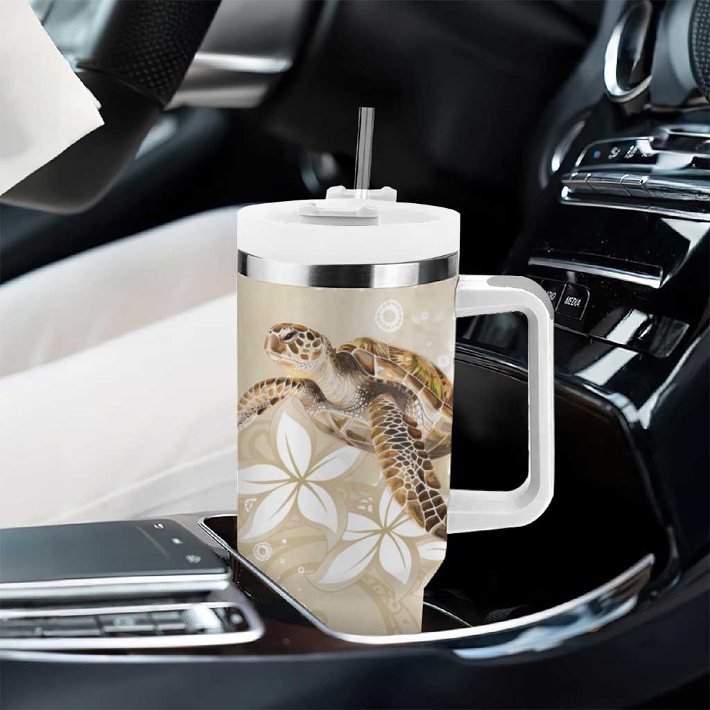 Happy Valentine's Day Polynesia Tumbler With Handle SeaTurtle Couple Polynesian - Pollinate Color LT14 - Polynesian Pride
