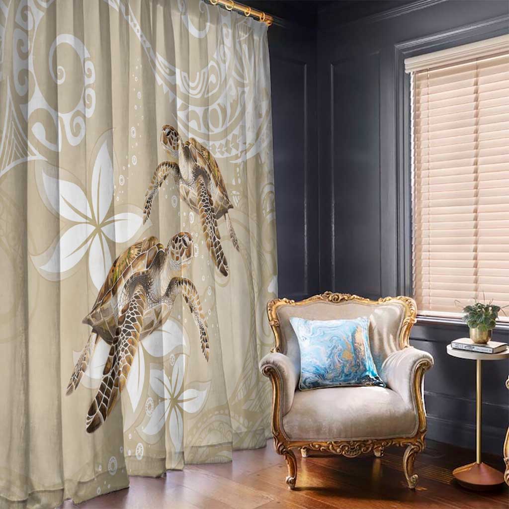 Happy Valentine's Day Polynesia Window Curtain SeaTurtle Couple Polynesian - Pollinate Color LT14 - Polynesian Pride
