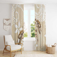 Happy Valentine's Day Polynesia Window Curtain SeaTurtle Couple Polynesian - Pollinate Color LT14 - Polynesian Pride