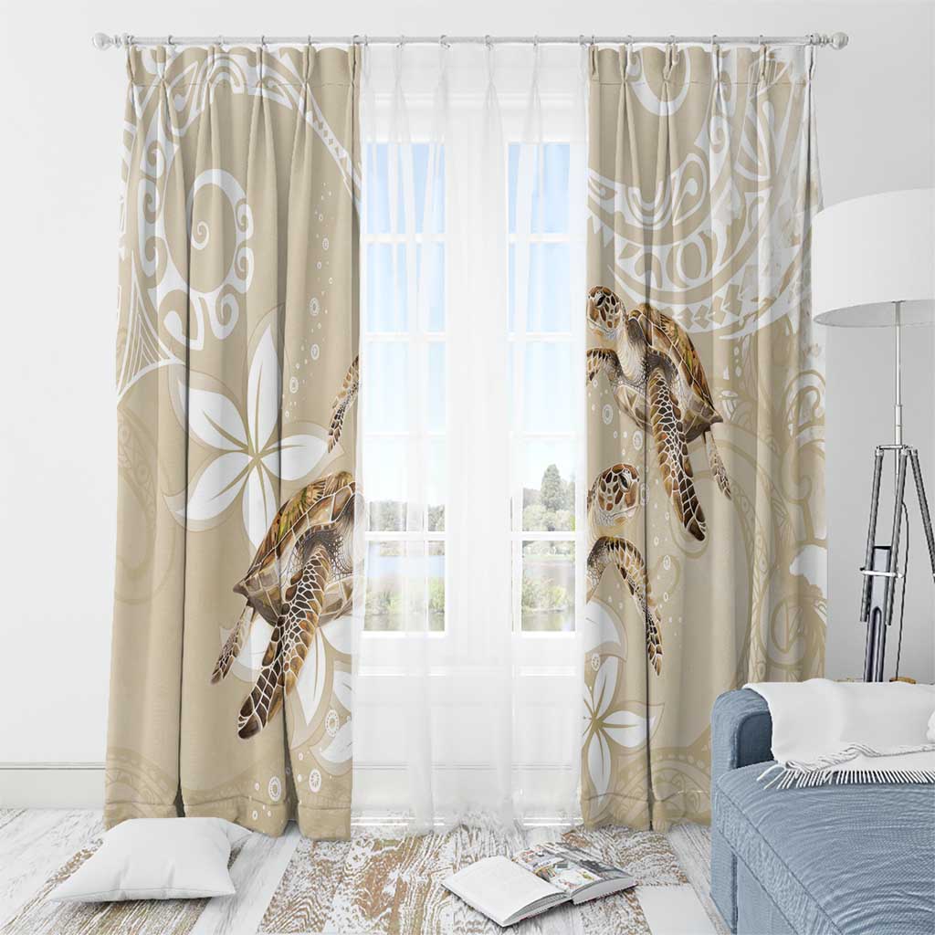 Happy Valentine's Day Polynesia Window Curtain SeaTurtle Couple Polynesian - Pollinate Color LT14 - Polynesian Pride