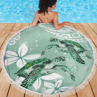Happy Valentine's Day Polynesia Beach Blanket SeaTurtle Couple Polynesian - Green Lester Color LT14 - Polynesian Pride
