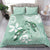 Happy Valentine's Day Polynesia Bedding Set SeaTurtle Couple Polynesian - Green Lester Color