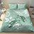 Happy Valentine's Day Polynesia Bedding Set SeaTurtle Couple Polynesian - Green Lester Color